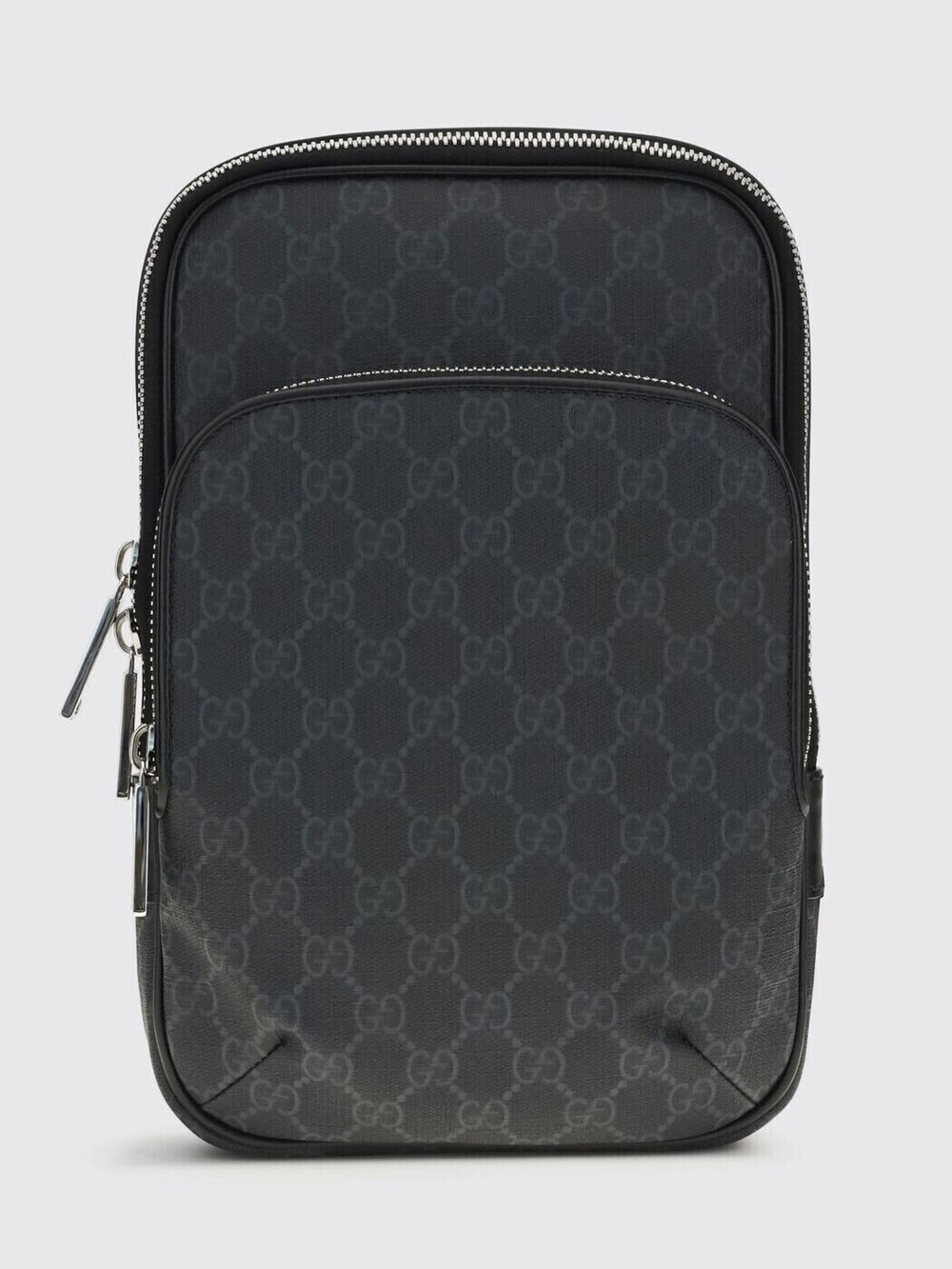 Gucci Ophidia GG Crossbody Shoulder Bag GG Canvas Leather Black